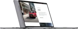 Mitsubishi Motors Ukraine Website on Macbook Pro 16 frame